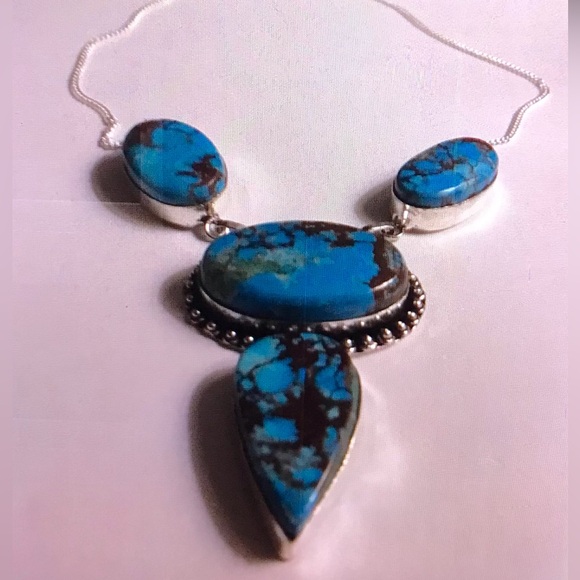 Turquoise 925 Sterling Silver Necklace